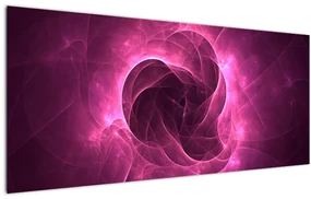 Tablou cu abstracțiune modernă în roz (120x50 cm)