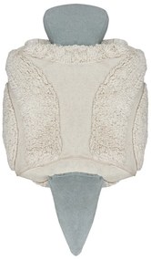 Fotoliu puf pentru copii verde deschis/crem Mr. Snail – Lorena Canals