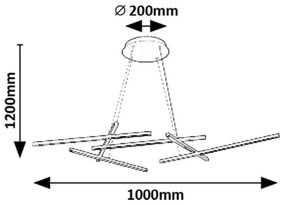 Lustră LED dimabilă pe cablu Rabalux 72369 SEVERINE LED/40W/230V 3000-6500K + telecomandă