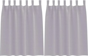 vidaXL Perdele Opaque cu Inel 2 pcs Gri Metalic 140 x 140 cm Poliester