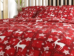 Lenjerie de pat din microfibra VELVET CHRISTMAS rosie Dimensiune lenjerie de pat: 70 x 90 cm | 140 x 220 cm
