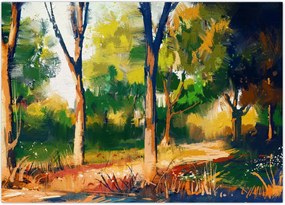 Tablou - Pădure de vară însorită, pictură (70x50 cm)
