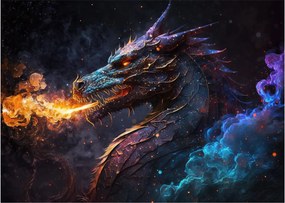Tablou - Dragon scuipând flăcări (70x50 cm)