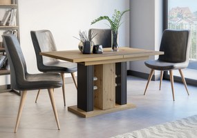 Masă de sufragerie Wamo (artisan + Negru) (pentru 6 până la 8 persoane). 1055272