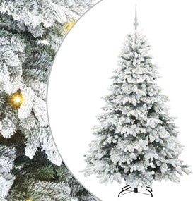 vidaXL Brad de Crăciun artificial cu 300 LED Alb 180 cm PE și PVC