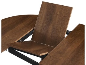 Masă de sufragerie extensibilă Amero (stejar închis + negru) (pentru 4-6 persoane). 1116196