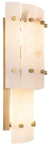 Aplica de perete design LUX Blason Double, alama antica/ alabastru