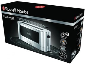 Russell Hobbs Elegance Toaster 23380-56, 1420W, 2 fileuri, 6 grade, Lift & Look, Inox/negrit