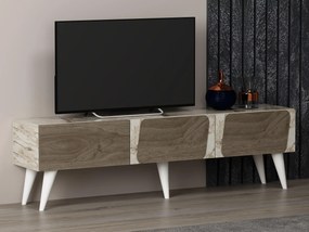 Masă TV/Dulap Sepiva (marmură + Nuc) . 1095262