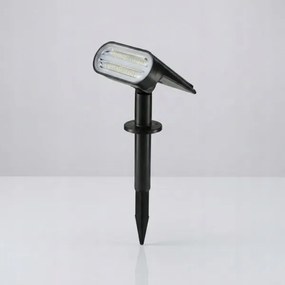 Lampă solară LED RGB 2 în 1 LED/3,7V 1200 mAh IP54 neagră