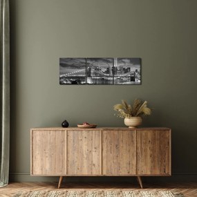 Tablou - Podul Brooklyn (cu ceas) (90x30 cm)