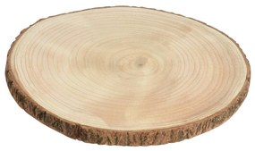 Platou Wood Slice din lemn de paulownia 25 cm