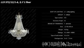 Lustra Imperial cristal Bohemia diametru 60cm