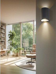 Aplica de perete aluminiu canelat negru Lucius