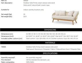 Canapea pentru exterior sau interior design LUX Trinity