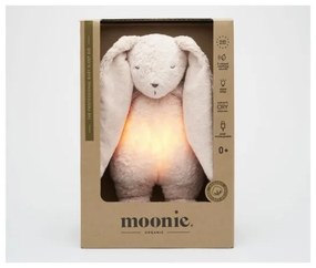 Pluș de îmbrățișat cu sunete și lumină Moonie iepuraș 2.0 organic rose