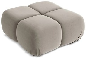 Taburet modular bej cu tapițerie din catifea Lokua – Makamii