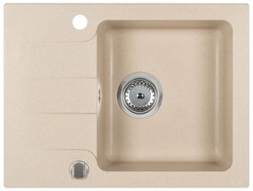 Chiuvetă din granit Coast 25 cu o cuvă, tip picurare, bej