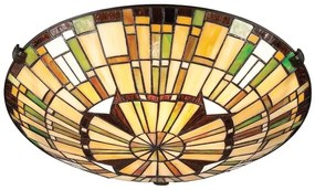 Quoizel QZ-REED-F-VB - Plafonieră Tiffany REED, 2x E27/60W/230V, Ø 42 cm