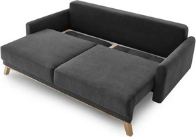 Canapea extensibilă Bobochic Paris Balio, gri închis