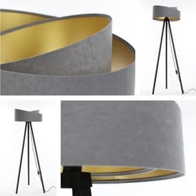 Lampă de podea GALAXY 1xE27/60W/230V gri/wenge