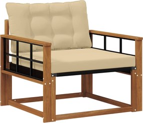 vidaXL Set de canapele de exterior Lemn solid de Acacia și Textilene