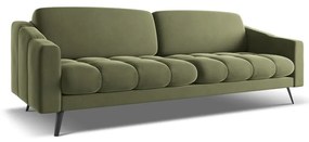 Canapea verde cu tapițerie din catifea 238 cm Nalu – Makamii