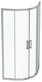 Cabina de dus semirotunda 90x90 cm Ideal Standard Connect 2 cu usi glisante profil crom lucios 900x900 mm, Crom lucios