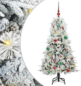 vidaXL Brad de Crăciun artificial cu ramuri articulare Alb 150 cm