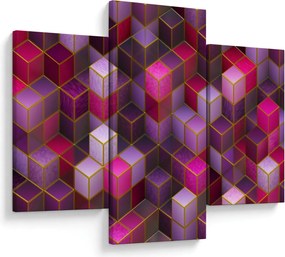 Tablou - Cuburi violet (90x60 cm)