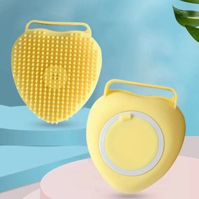 Perie de silicon cu dozator de sampon pentru spalat animale de companie