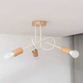 Lustră aplicată OXFORD, 3xE27/15W/230V, pin/crem