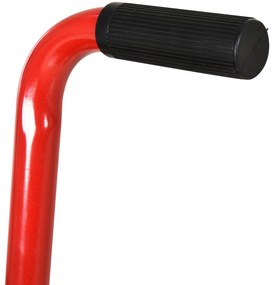 HOMCOM Suport pentru Motociclete din Oțel, Capacitate max 150 kg, cu Suprafață de Cauciuc și Manivelă, 27.5x51-69x34 cm, Roșu | Aosom Romania