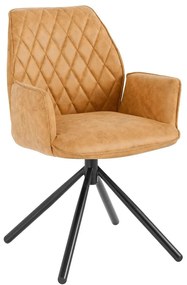 Set de scaune de sufragerie galben 2 buc. tapițat Preston – Støraa