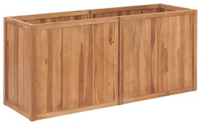 vidaXL Strat înălțat de grădină, 150 x 50 x 70 cm, lemn masiv de tec