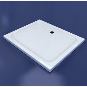 Dotty 80x100x5 cm Cădiță de duș pătrat, acril, cu sifon inclus