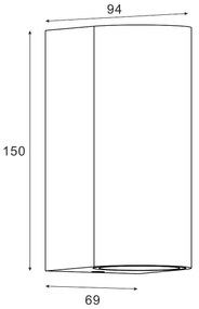 Aplică de exterior Zuma Line SJ20210-2W HARMONIA 2xGU10/35W/230V IP44 negru