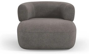 Fotoliu gri cu tapițerie din stofă bouclé Jenny – Micadoni Home