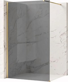 Paravan de dus fumuriu Rea Flexi Grey 100 cm auriu periat