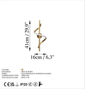 Aplică de perete Lıkma - 13511, auriu