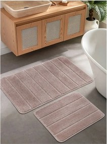 Covorașe de baie maro 2 buc. 50x80 cm Yeni Cizgli – Foutastic