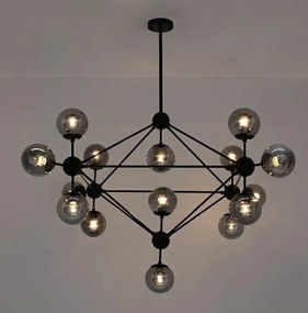 Lustra moderna cu 15 de surse de lumina Roma 15 negru
