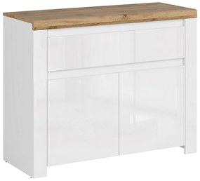 Dulap VILGO 2D1S, alb lucios