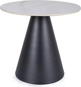 Masuta de cafea HILL Ø 50 cm, alb-negru