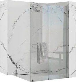 Paravan de dus tip Walk-in Rea Cortis cu parte culisanta 100x200 cm profil crom
