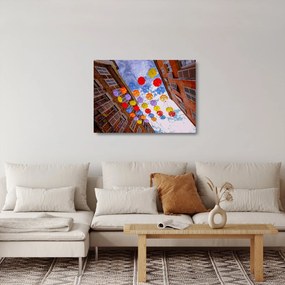 Tablou pe sticlă - Umbrele colorate (70x50 cm)