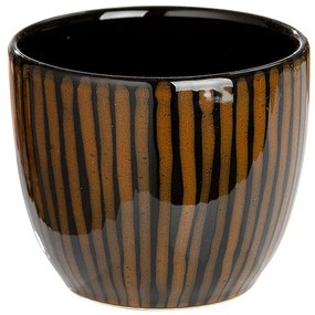 Ghiveci Tigre, ceramica, maro, 13x13x11 cm