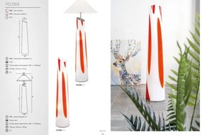 Lampadar, lampa de podea design modern POLONIA opal, rosu