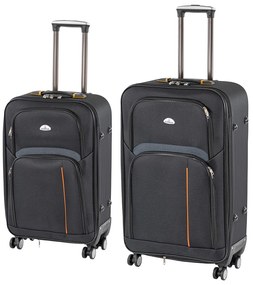 TraveLux Light IV gurulós bőrönd szett fekete