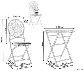 Set mobilier balcon Shealee (roșu). 1075824